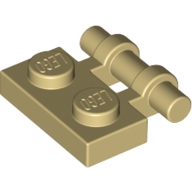 Lego destička 1x2 s tyčinkou (držákem), béžová (254005, 4125271, 4140593)